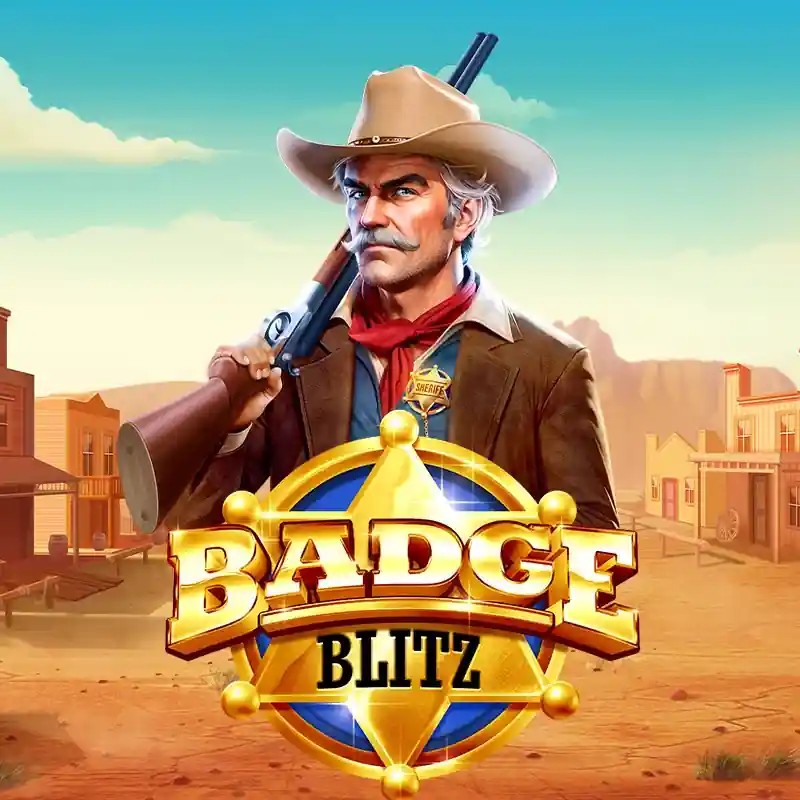 Official Slots logo: Badge Blitz by Pragmatic Play at Mr Vegas Casino