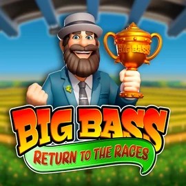 Big Bass Return to the Races slot logo by Pragmatic Play at Mr Vegas Casino