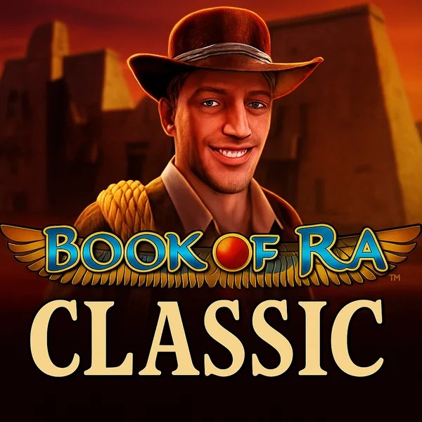 Book of Ra Classic online game logo by Novomatic on mrvegascasino.eu