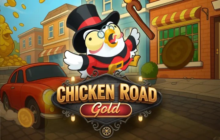 Chicken Road Gold casino game by InOut – featured logo at Mr Vegas Casino