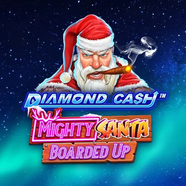 Official Slots logo: Diamond Cash Mighty Santa Boarded Up by Greentube at Mr Vegas Casino