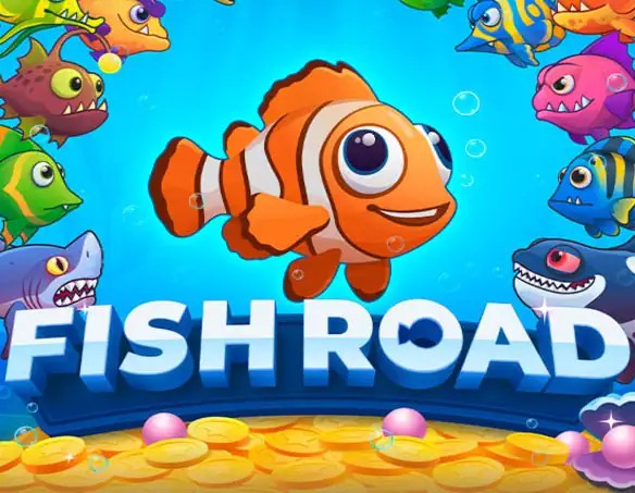 Fish Road online game logo by InOut on mrvegascasino.eu