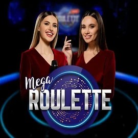 Mega Roulette online game logo by Pragmatic Play on mrvegascasino.eu