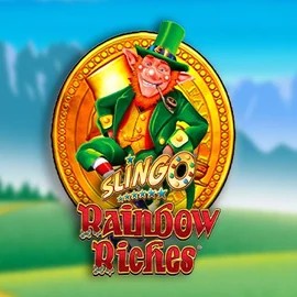 Slingo Rainbow Riches slot logo by Gaming Realms at Mr Vegas Casino
